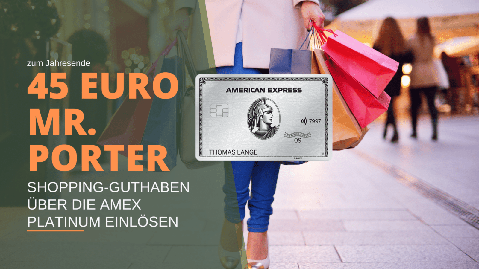 Amex Platinum Mr. Porter Shopping-Guthaben bis Jahresende aufbrauchen