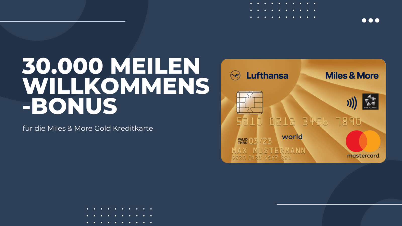 Aktion: Bis zu 30.000 Meilen für die Miles & More Gold Kreditkarte