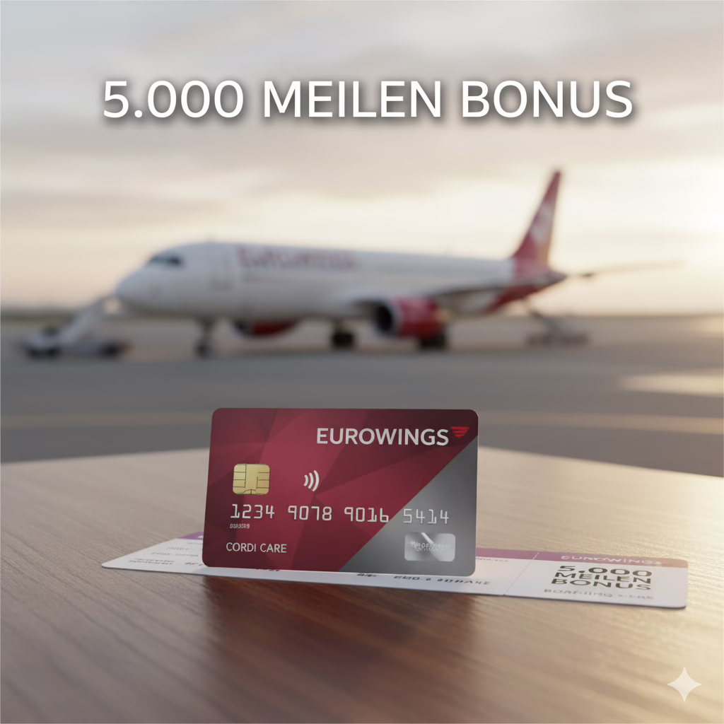 5.000 Meilen Bonus mit der Eurowings Kreditkarte Premium [2025]